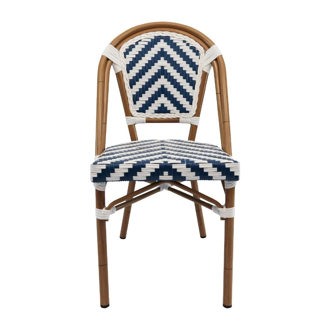Furnlink Eiffel Chair - Navy/White Chevron (4 Pack) • PAS-DU009