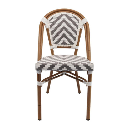 Furnlink Eiffel Chair - Dark Grey/White Chevron (4 Pack) • PAS-DU010