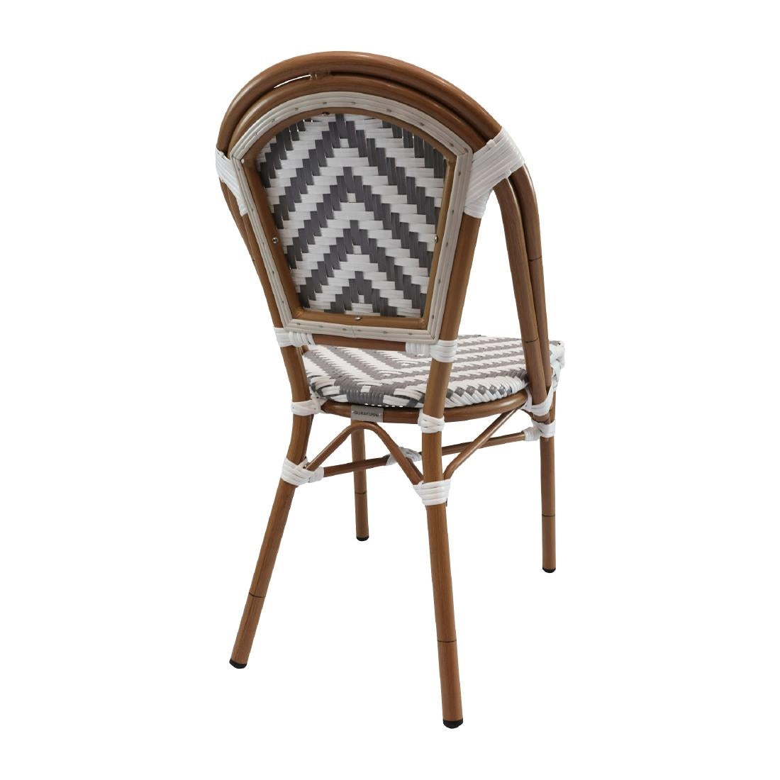 Furnlink Eiffel Chair - Dark Grey/White Chevron (4 Pack) • PAS-DU010