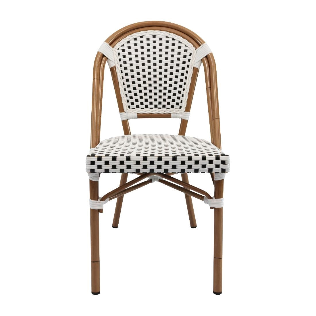 Furnlink Eiffel Chair - White/Black Standard (4 Pack) • PAS-DU011