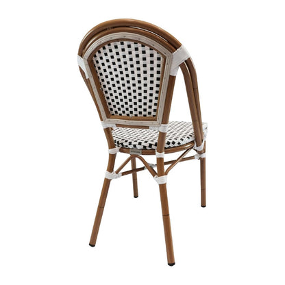 Furnlink Eiffel Chair - White/Black Standard (4 Pack) • PAS-DU011
