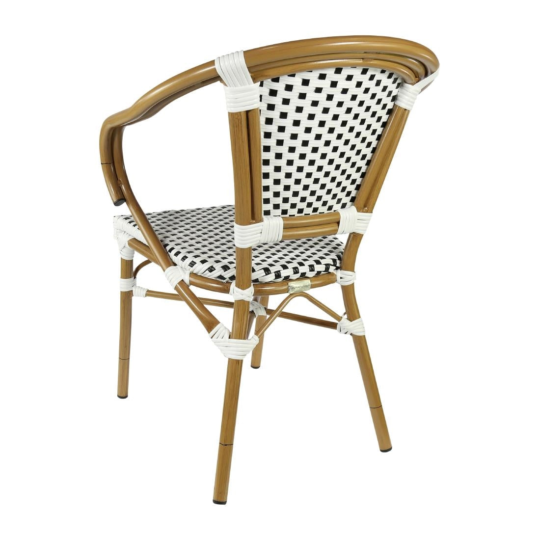 Furnlink Eiffel Arm Chair - White/Black Standard (4 Pack) • PAS-DU012