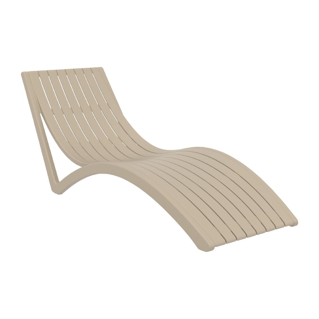 2 x Furnlink Slim Sunlounge - Taupe • PAS-DU015
