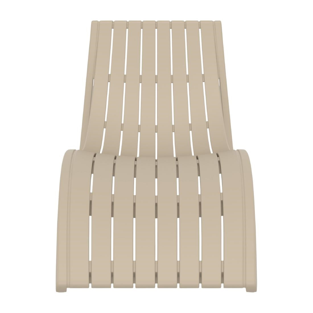 2 x Furnlink Slim Sunlounge - Taupe • PAS-DU015