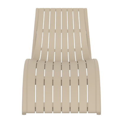 2 x Furnlink Slim Sunlounge - Taupe • PAS-DU015
