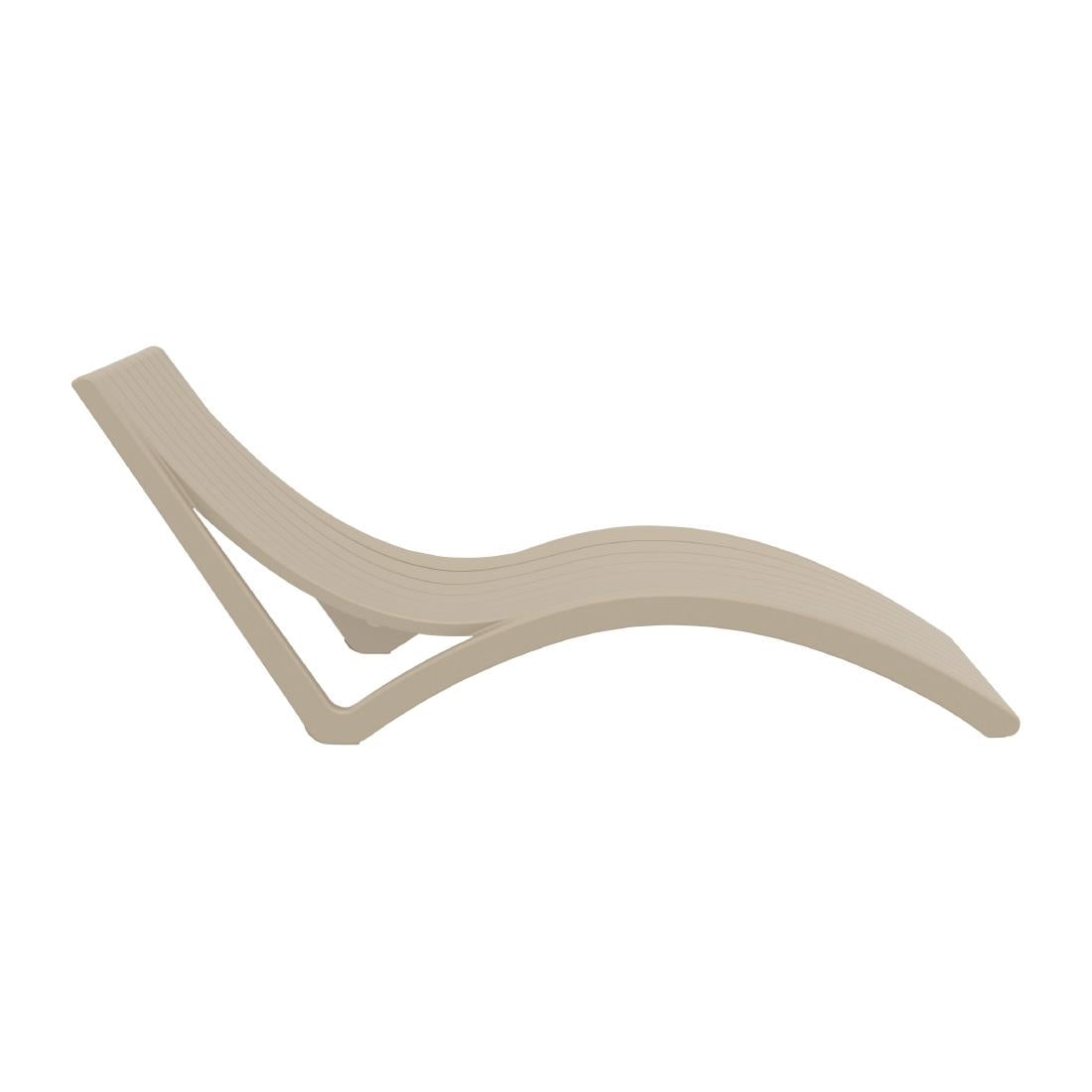 2 x Furnlink Slim Sunlounge - Taupe • PAS-DU015