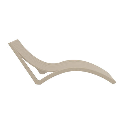 2 x Furnlink Slim Sunlounge - Taupe • PAS-DU015
