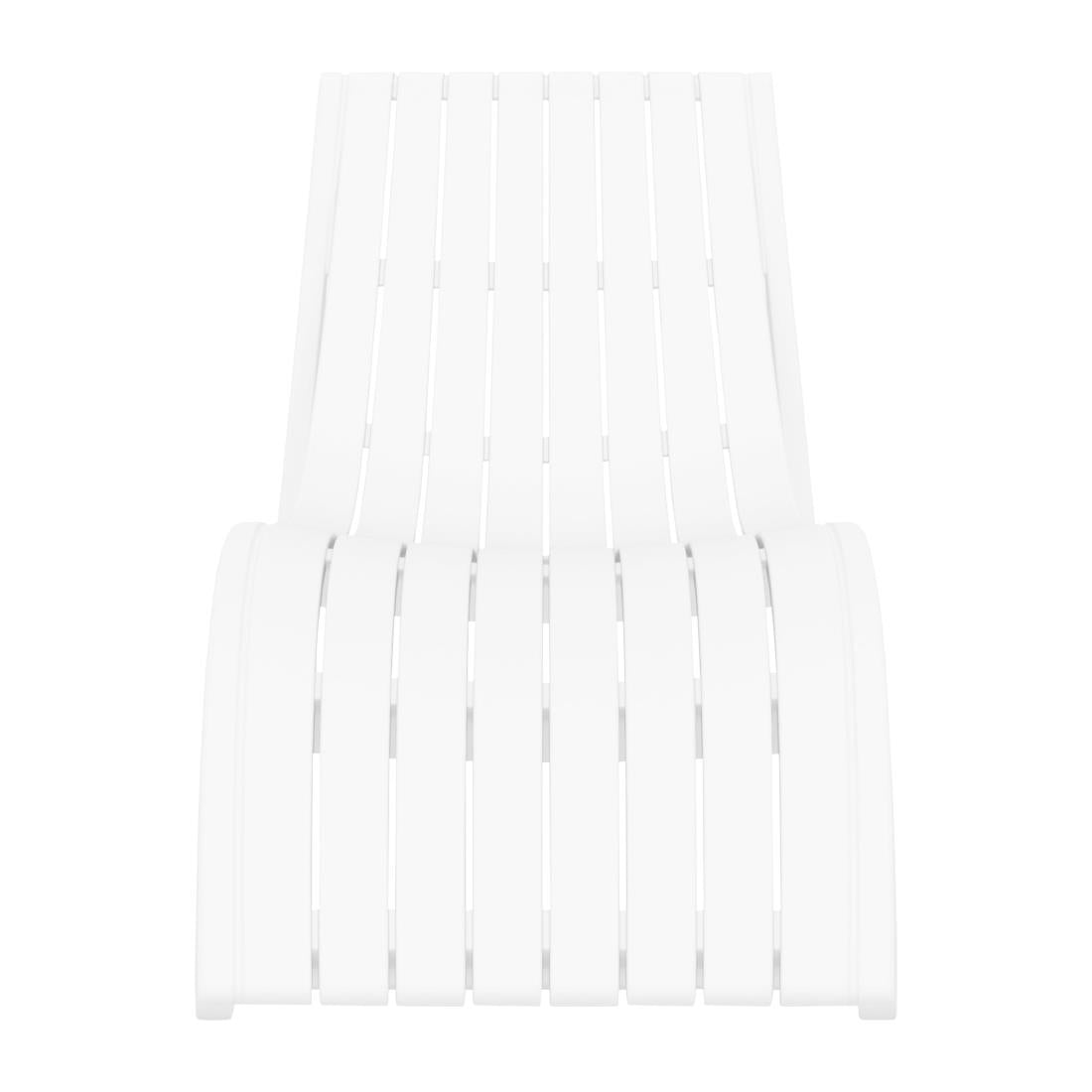 2 x Furnlink Slim Sunlounge - White • PAS-DU016