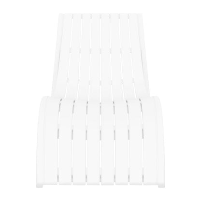 2 x Furnlink Slim Sunlounge - White • PAS-DU016