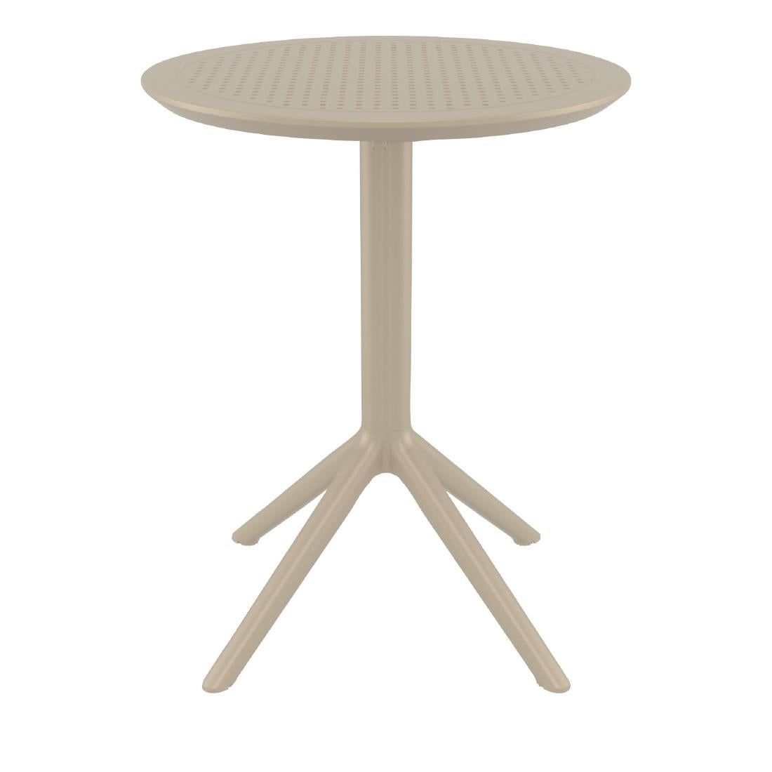 Siesta Sky Folding Table 60 Round Taupe • PAS-DU058