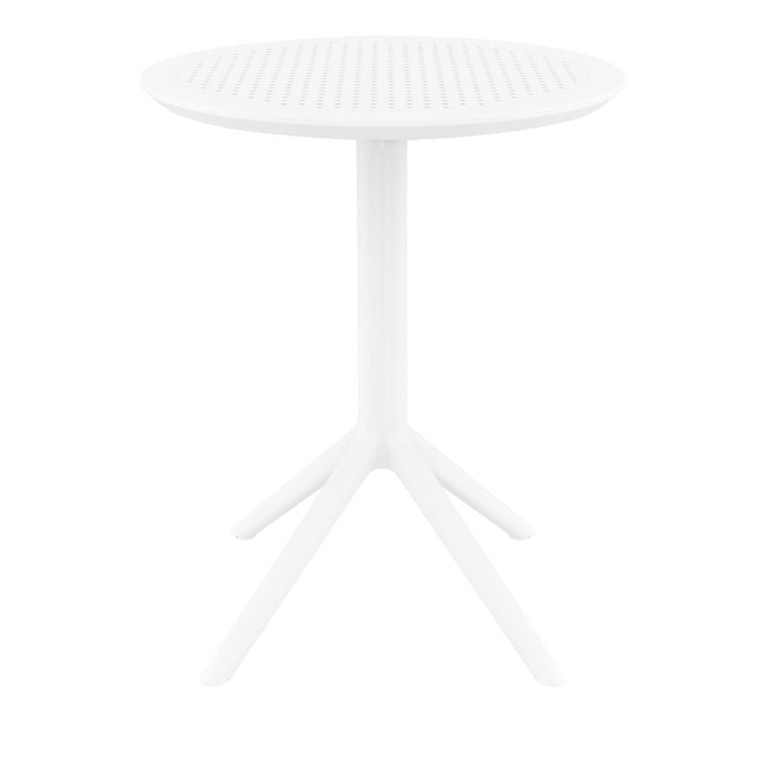 Siesta Sky Folding Table 60 Round White • PAS-DU059