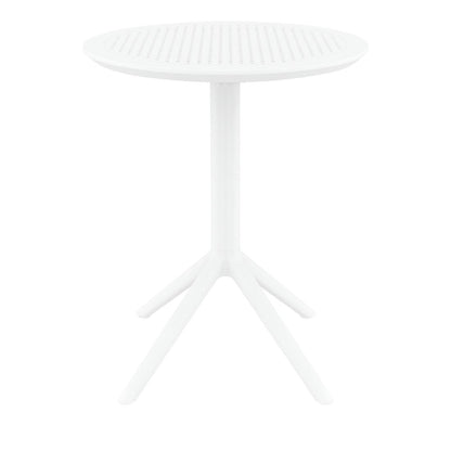 Siesta Sky Folding Table 60 Round White • PAS-DU059