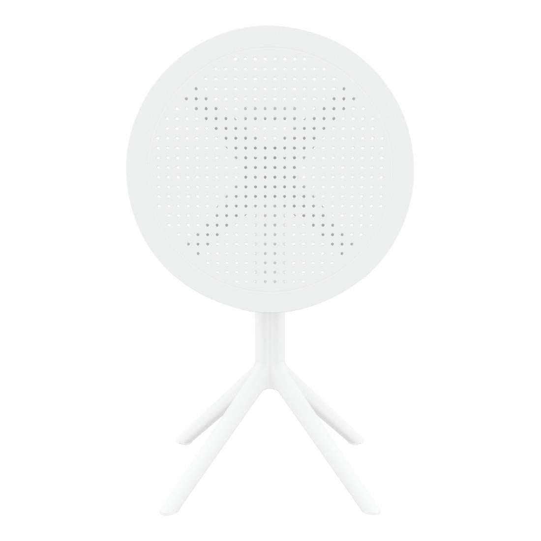 Siesta Sky Folding Table 60 Round White • PAS-DU059