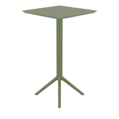 Siesta Sky Folding BAR Table 60 Square Olive Green • PAS-DU062