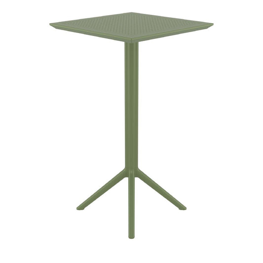 Siesta Sky Folding BAR Table 60 Square Olive Green • PAS-DU062