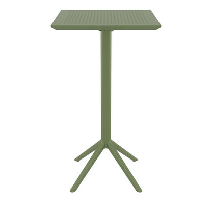 Siesta Sky Folding BAR Table 60 Square Olive Green • PAS-DU062