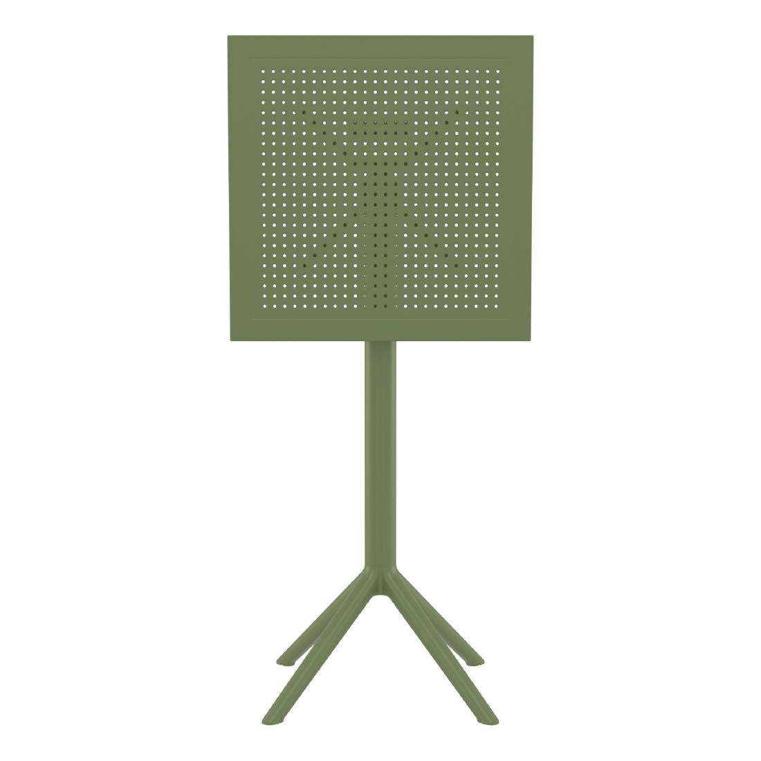 Siesta Sky Folding BAR Table 60 Square Olive Green • PAS-DU062
