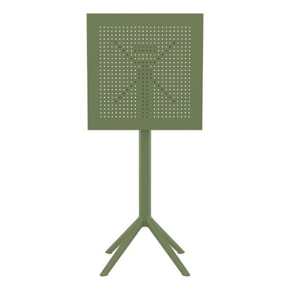 Siesta Sky Folding BAR Table 60 Square Olive Green • PAS-DU062