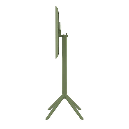Siesta Sky Folding BAR Table 60 Square Olive Green • PAS-DU062