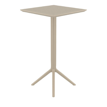 Siesta Sky Folding BAR Table 60 Square Taupe • PAS-DU063