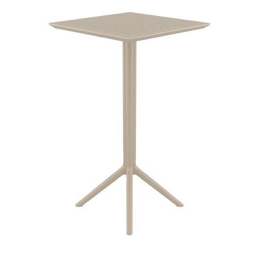 Siesta Sky Folding BAR Table 60 Square Taupe • PAS-DU063