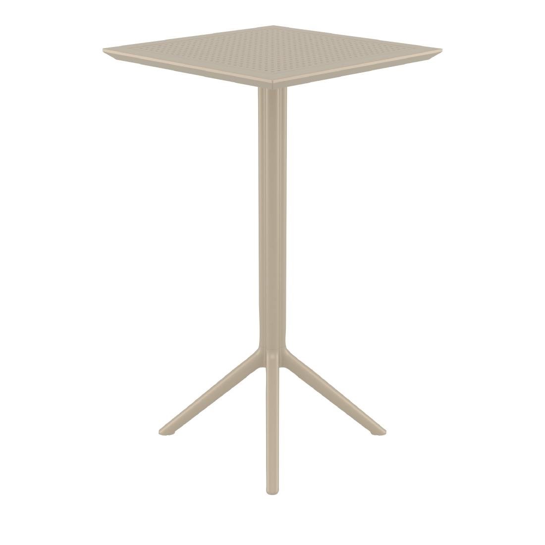 Furnlink Siesta Sky Folding BAR Table 60 Square - Taupe • PAS-DU063