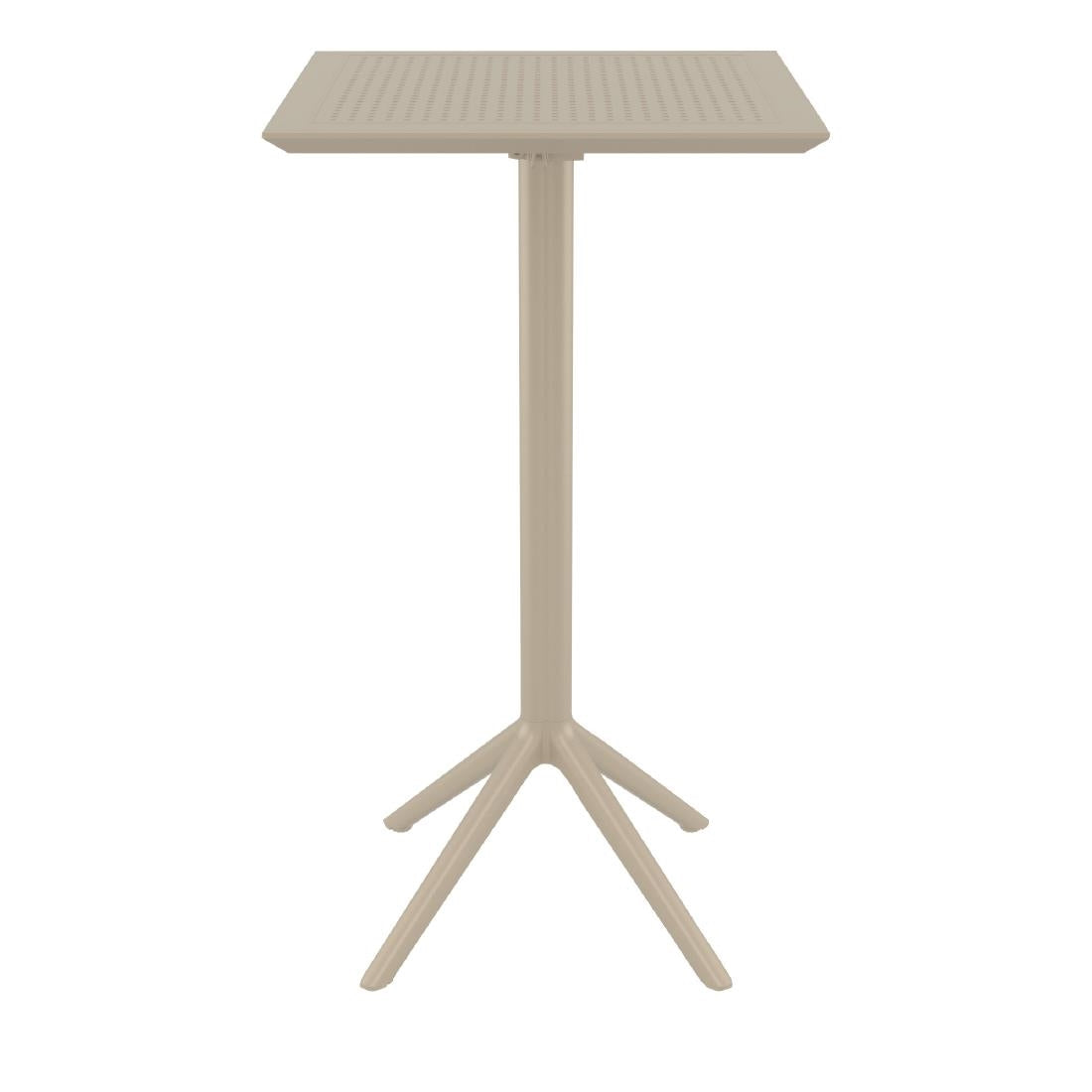 Siesta Sky Folding BAR Table 60 Square Taupe • PAS-DU063