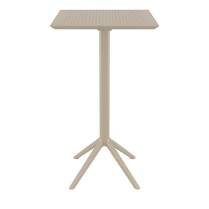 Siesta Sky Folding BAR Table 60 Square Taupe • PAS-DU063