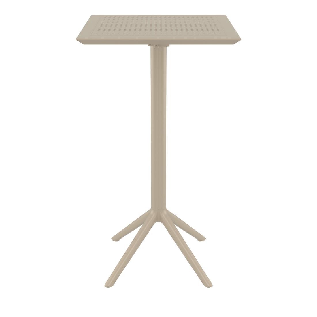 Furnlink Siesta Sky Folding BAR Table 60 Square - Taupe • PAS-DU063