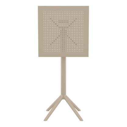 Siesta Sky Folding BAR Table 60 Square Taupe • PAS-DU063