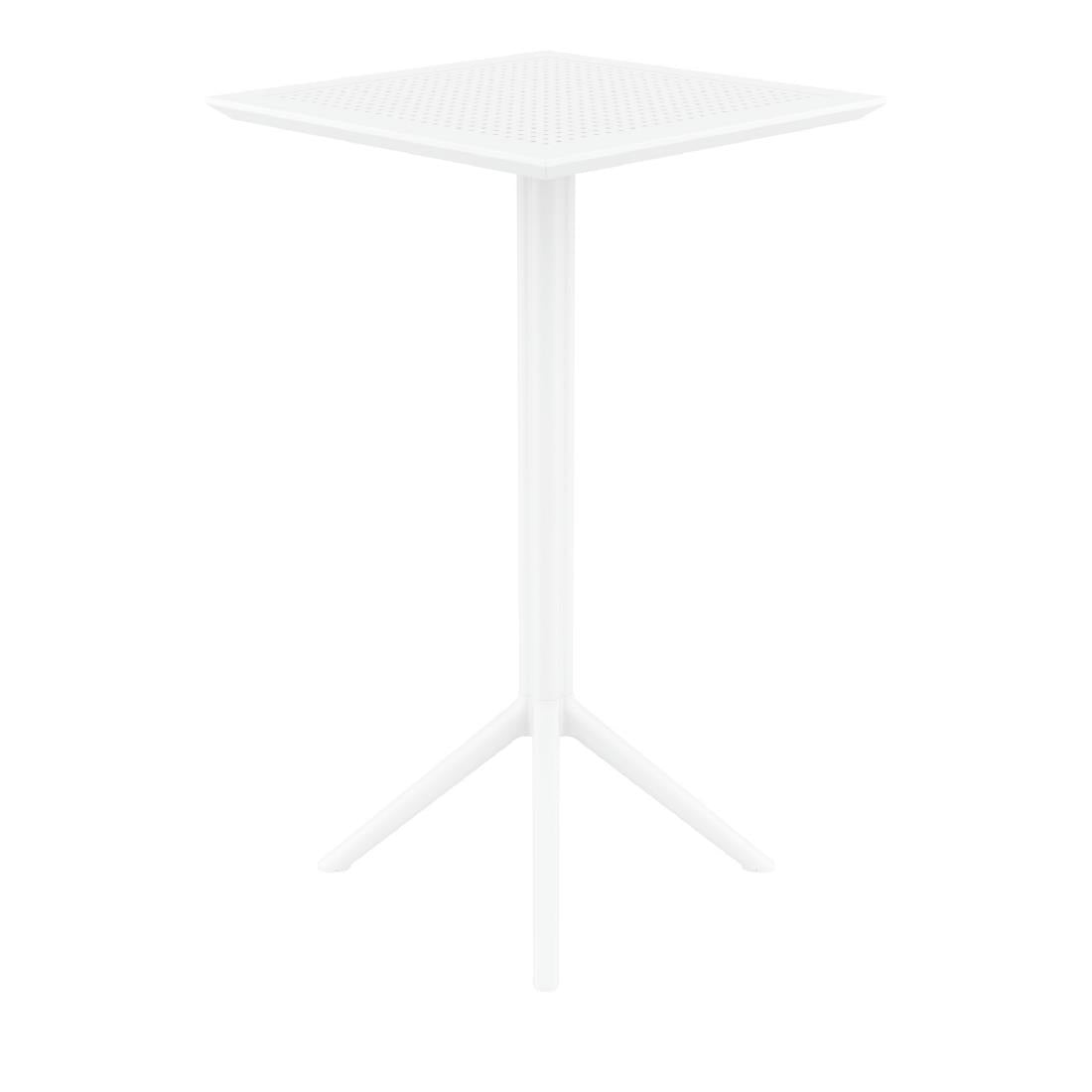 Siesta Sky Folding BAR Table 60 Square White • PAS-DU064