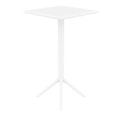 Siesta Sky Folding BAR Table 60 Square White • PAS-DU064