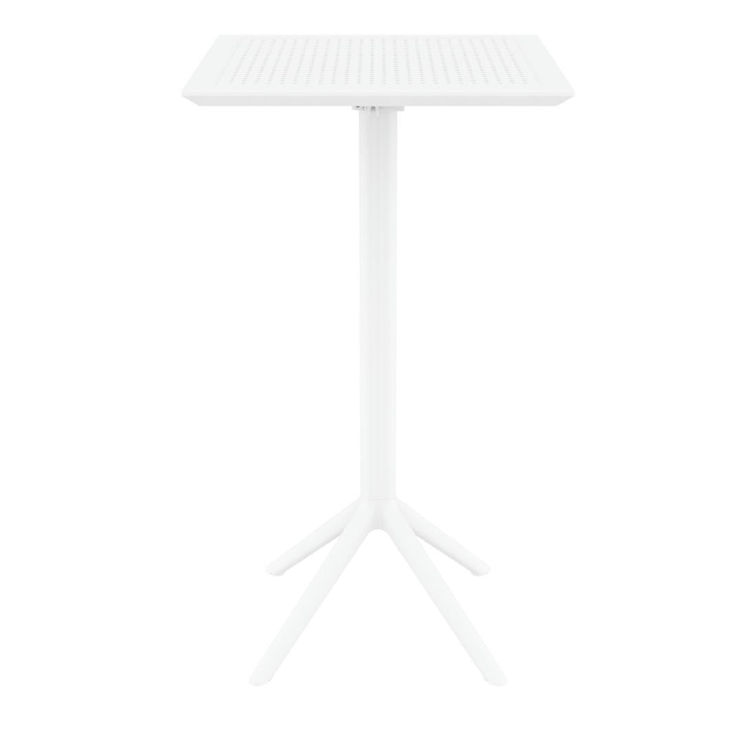 Siesta Sky Folding BAR Table 60 Square White • PAS-DU064