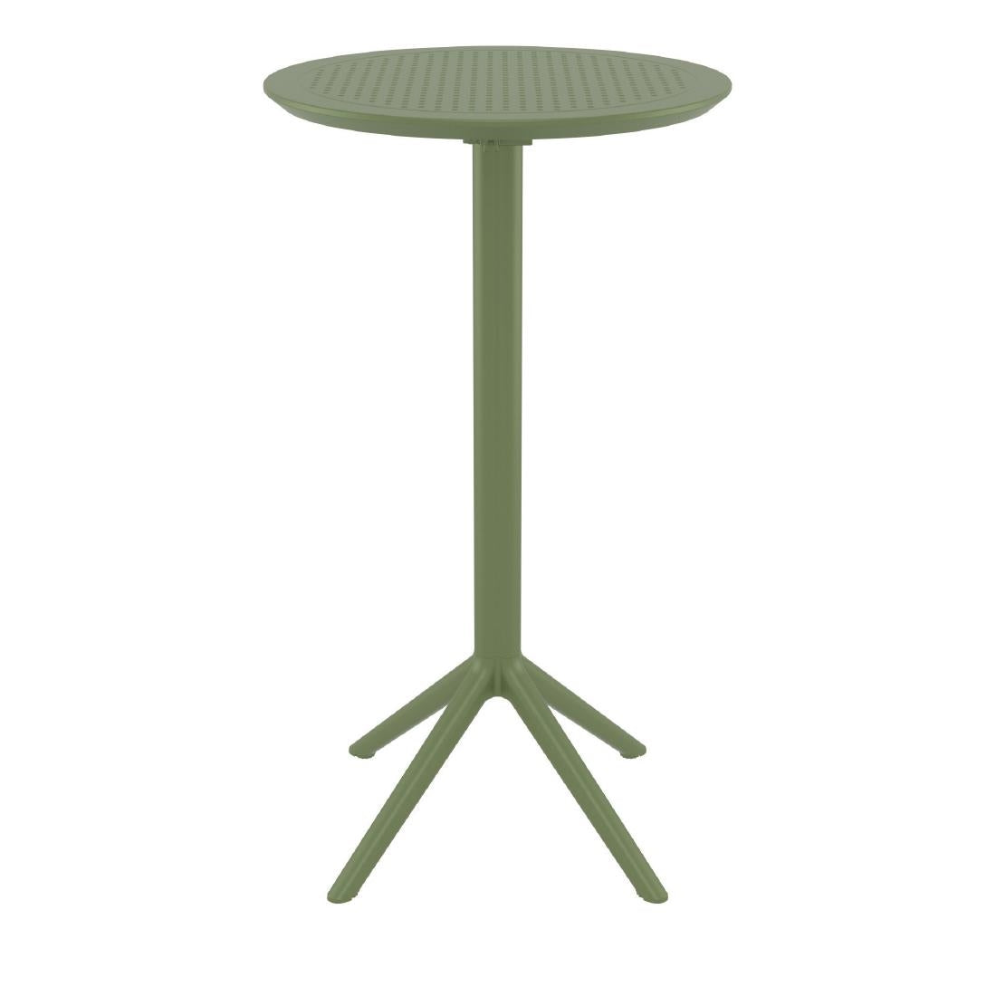 Siesta Sky Folding BAR Table 60 Round Olive Green • PAS-DU067