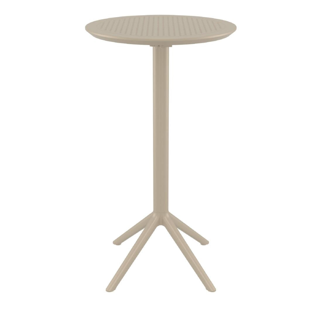 Siesta Sky Folding BAR Table 60 Round Taupe • PAS-DU068