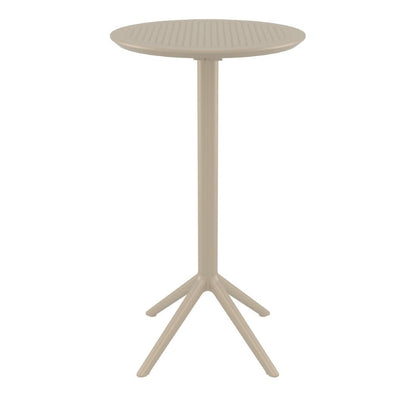 Siesta Sky Folding BAR Table 60 Round Taupe • PAS-DU068