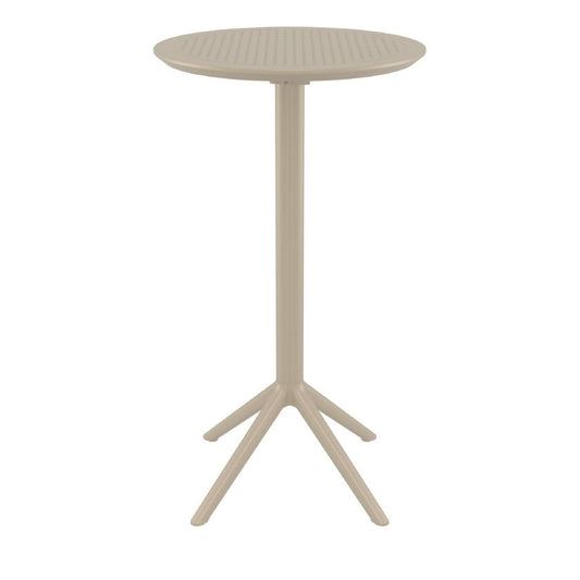 Siesta Sky Folding BAR Table 60 Round Taupe • PAS-DU068