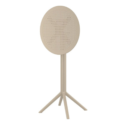 Siesta Sky Folding BAR Table 60 Round Taupe • PAS-DU068