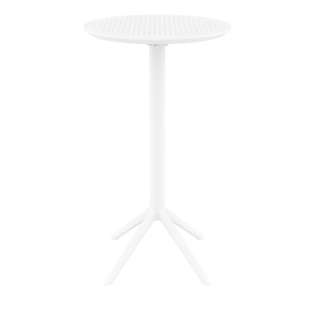 Siesta Sky Folding BAR Table 60 Round White • PAS-DU069