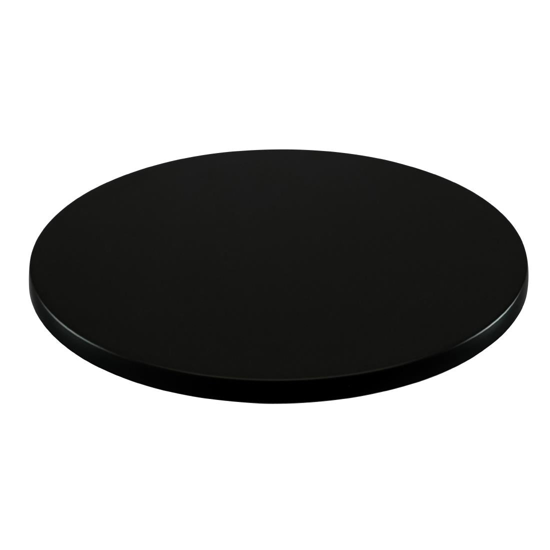 2 x Werzalit Black 600mm dia Duratop Tabletop by SM France • PAS-DU094