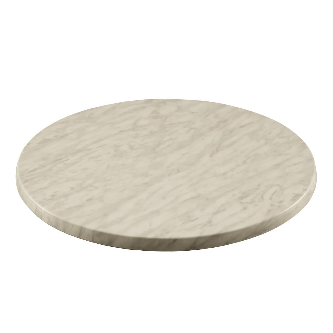 2 x Werzalit Marble 600mm dia Duratop Tabletop by SM France • PAS-DU095