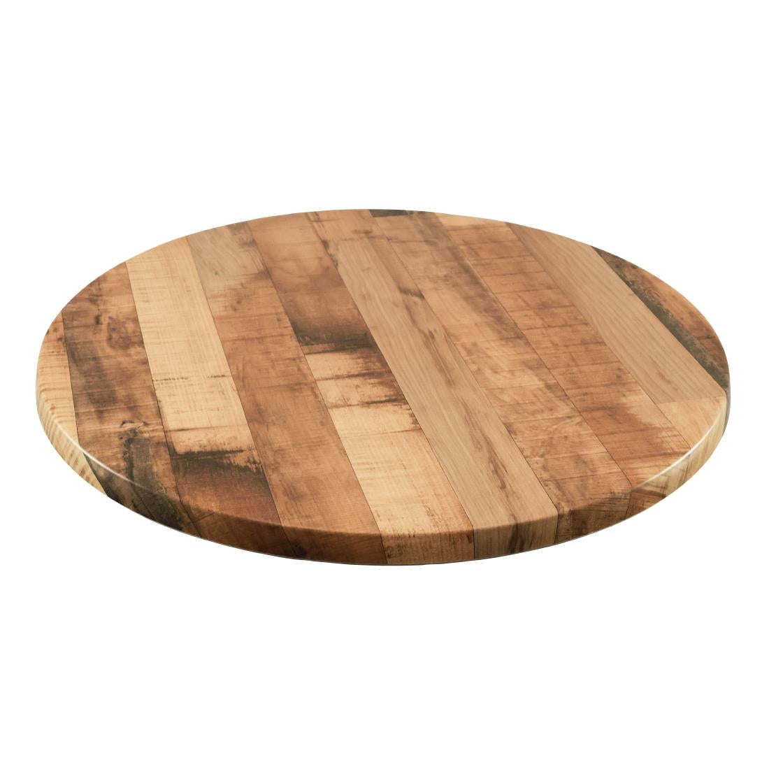 2 x Werzalit Rustic Kansas 600mm dia Duratop Tabletop by SM France • PAS-DU096