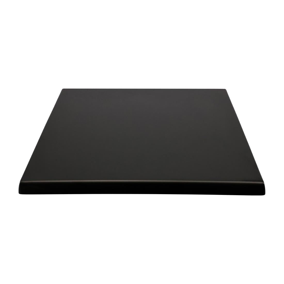 2 x Werzalit Black 600mm Square Duratop Tabletop by SM France • PAS-DU104