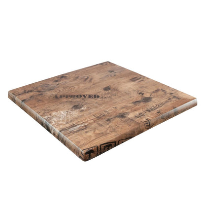 2 x Werzalit 600mm Square Duratop Tabletop by SM France • PAS-DU111