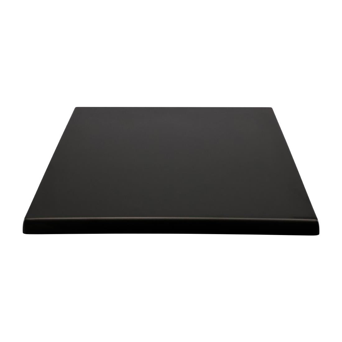 2 x Werzalit Black 700mm Square Duratop Tabletop by SM France • PAS-DU124