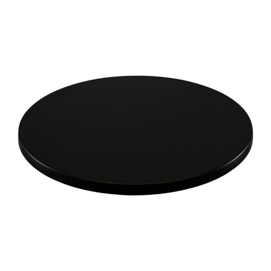 2 x Furnlink Werzalit Black 800mm dia Duratop Tabletop by SM France (Pack of 2) • PAS-DU134