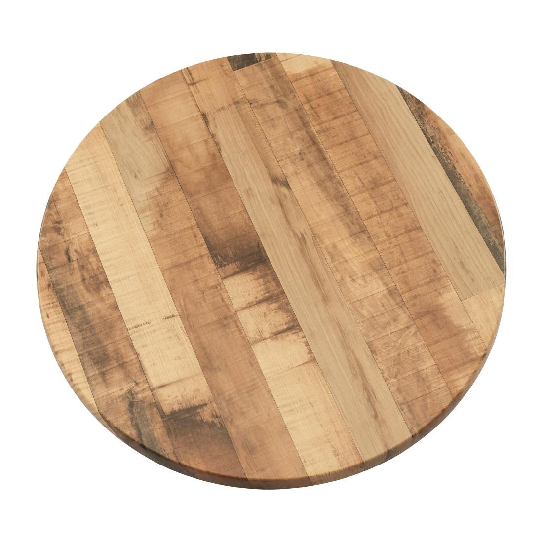 2 x Furnlink Werzalit Rustic Kansas 800mm dia Duratop Tabletop by SM France • PAS-DU136