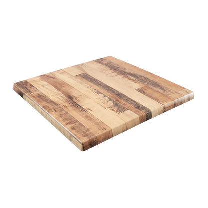 2 x Werzalit Rustic Kansas 800mm Square Duratop Tabletop by SM France • PAS-DU146