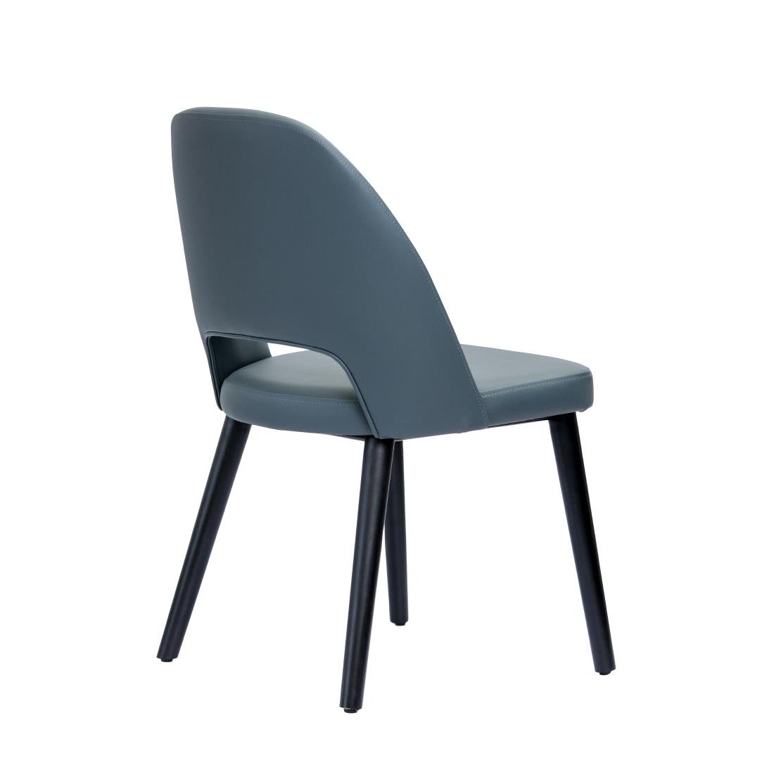 Furnlink Durafurn Semifreddo Chair - Black Legs/Anthracite Vinyl • PAS-DU163