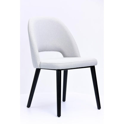 Furnlink Durafurn Semifreddo Chair - Black Legs/ Light Grey Woven Fabric • PAS-DU165